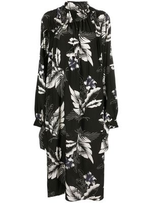 Nº21 leaf-print maxi dress - Black