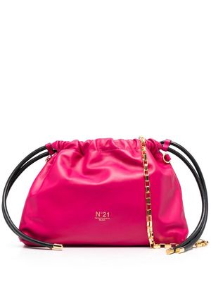 Nº21 logo-detail leather shoulder bag - Pink