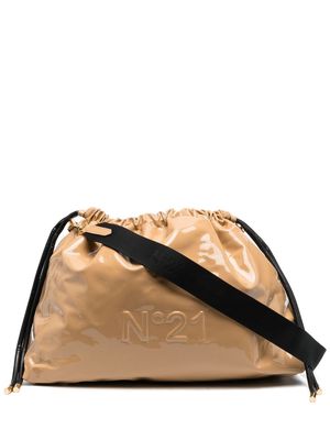 Nº21 logo-embossed crossbody bag - Brown