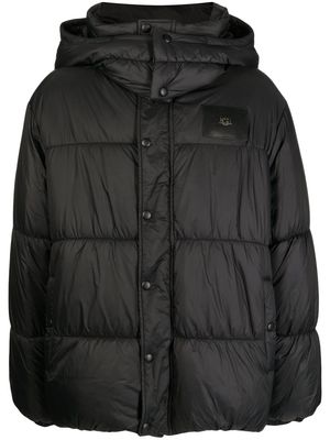 Nº21 logo-patch hooded puffer jacket - Black