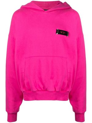 Nº21 logo-patch hoodie - Pink