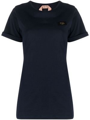 Nº21 logo-patch jersey T-shirt - Blue