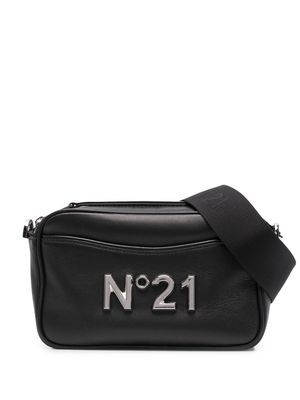 Nº21 logo-plaque camera bag - Black