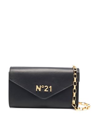 Nº21 logo-plaque leather bag - Black