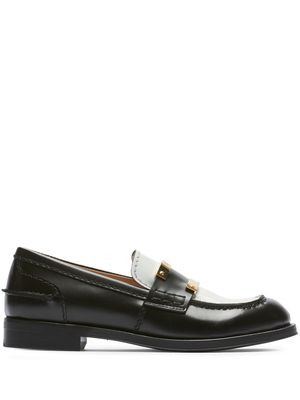 Nº21 logo-plaque two-tone loafers - Black