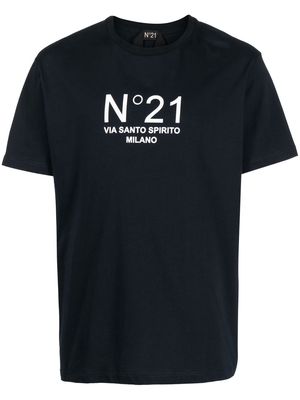 Nº21 logo-print cotton T-shirt - Blue