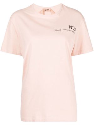 Nº21 logo-print cotton T-shirt - Pink