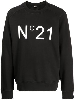 Nº21 logo-print jumper - Black