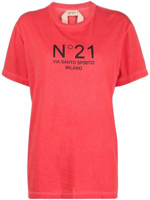 Nº21 logo-print short-sleeve T-shirt - Red