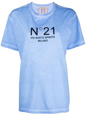 Nº21 logo-print short-sleeved T-shirt - Blue
