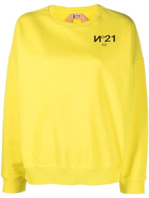 Nº21 logo-print sweatshirt - Yellow