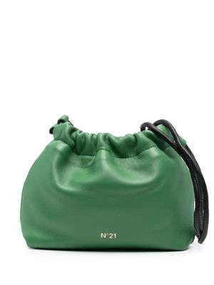 Nº21 logo-stamp nappa-leather crossbody bag - Green