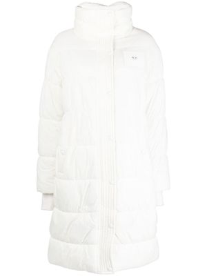 Nº21 long padded puffer jacket - White