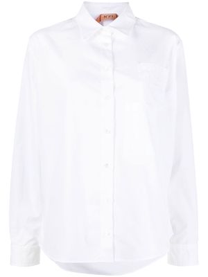 Nº21 long-sleeve cotton shirt - White