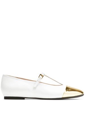 Nº21 Mary Jane leather ballerina shoes - White