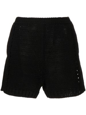 Nº21 mid-rise knitted shorts - Black