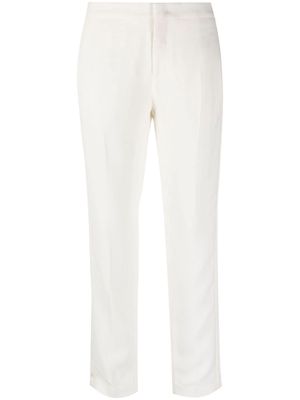 Nº21 mid-waist slim-fit trousers - White