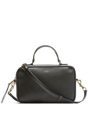Nº21 mini Bauletto leather tote bag - Black
