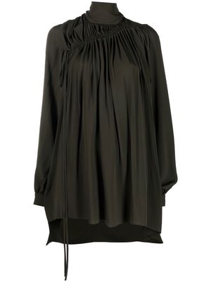 Nº21 mock-neck satin shift dress - Green