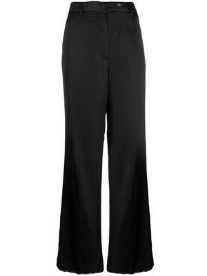 Nº21 off-centre straight-leg trousers - Black