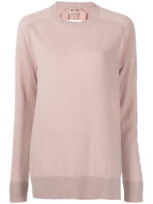 Nº21 open-back cashmere jumper - Pink