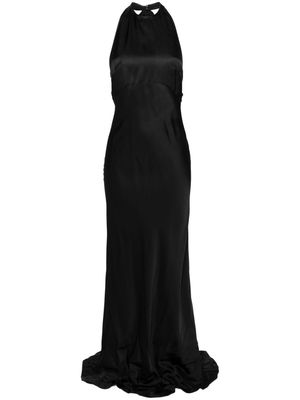 Nº21 open-back satin maxi dress - Black