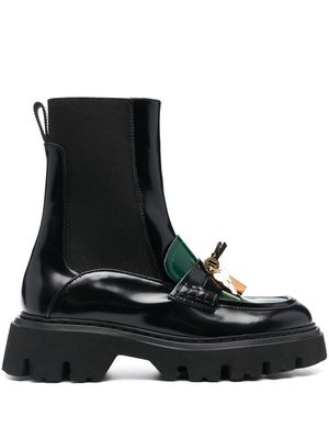 Nº21 padlock-detail ankle boots - Black