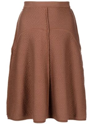 Nº21 panelled A-line skirt - Brown