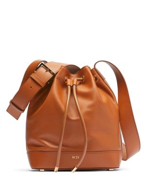 Nº21 panelled leather bucket bag - Brown