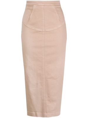 Nº21 panelled zip-up skirt - Pink