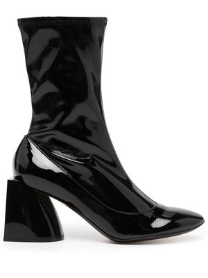 Nº21 patent leather sock boots - Black
