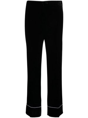 Nº21 piped-trim straight-leg trousers - Black