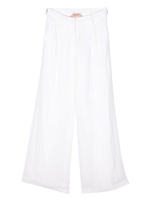 Nº21 pleat-detail wide-leg trousers - White