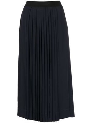 Nº21 pleated mid-length skirt - Black