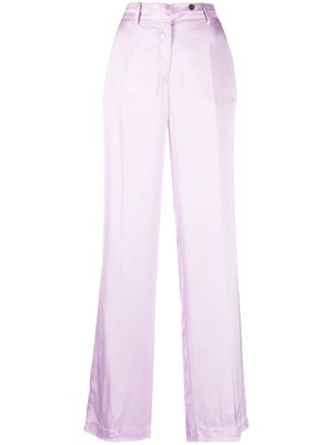 Nº21 pressed-crease tailored trousers - Purple