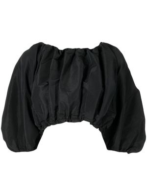 Nº21 puff-sleeve cropped blouse - Black