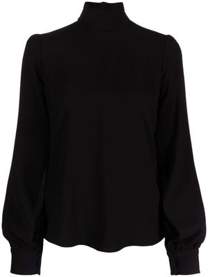 Nº21 puff-sleeves crepe blouse - Black