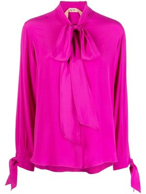 Nº21 pussy-bow collar shirt - Pink