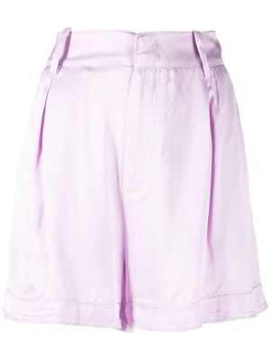Nº21 raw-edge shorts - Purple