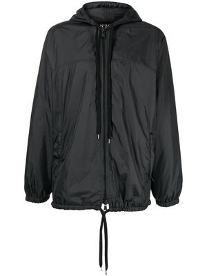 Nº21 rear-logo hooded jacket - Black