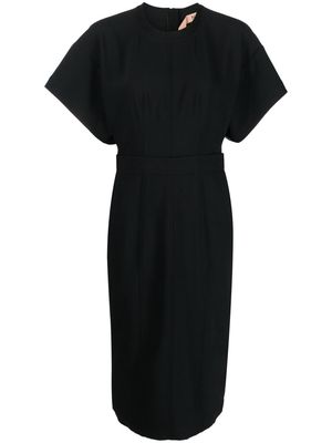 Nº21 rear-zip midi dress - Black