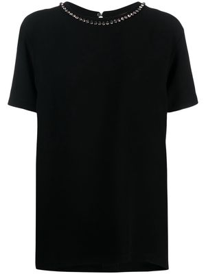 Nº21 rhinestone-embellished round-neck T-shirt - Black