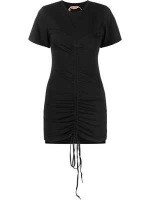 Nº21 ruched cotton T-shirt dress - Black