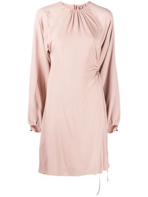 Nº21 ruched-detail long-sleeved dress - Neutrals
