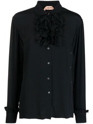 Nº21 ruffle-detail shirt - Black