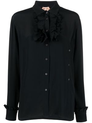 Nº21 ruffle-trim shirt - Black