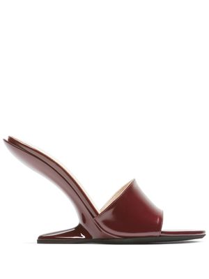 Nº21 Sabot 100mm leather mules - Red