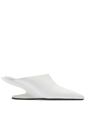 Nº21 sabot 60mm leather mules - White