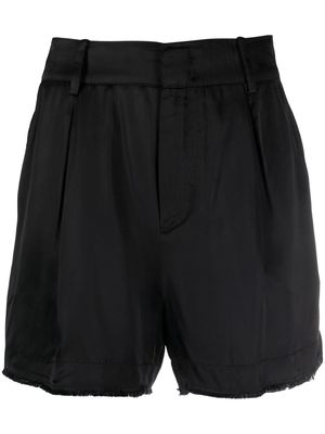 Nº21 satin-finish tailored shorts - Black