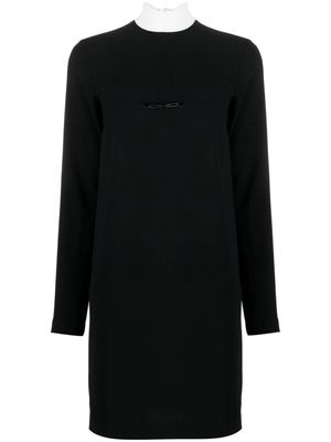 Nº21 scarf-detail two-tone minidress - Black